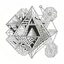 Ark implant line drawing tattoo design idea