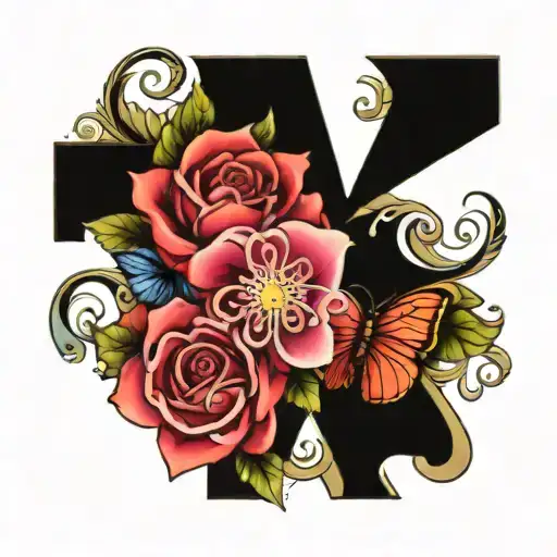 I want a small tattoo, combining letters related to the names of my daughters Maria and Alba and also a pacifier and wit tattoo design idea