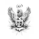 Double headed eagle tattoo design idea