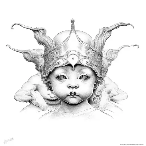 hear no evil see no evil speak no evil cherubs tattoo design idea