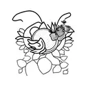 strawberries cherries and angel's kiss in spring tattoo design idea