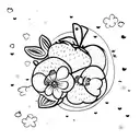 strawberries cherries and angel's kiss in spring tattoo design idea