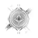 open ritual space tattoo design idea