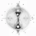 cosmic Hourglass tattoo design idea