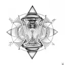 cosmic Hourglass tattoo design idea