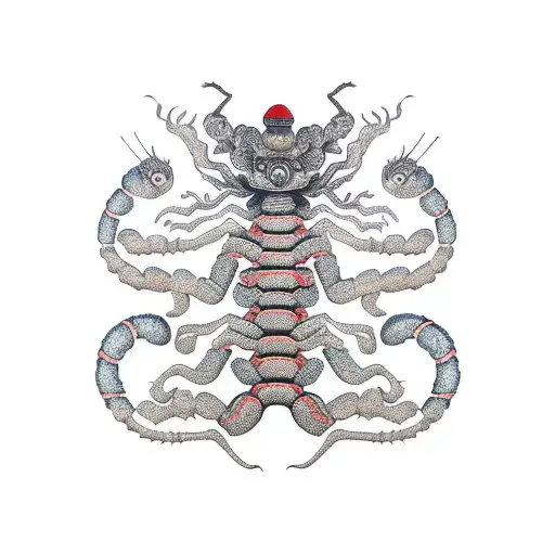 Centipede tattoo design idea