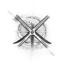 three crosses baseball bat as the cross tattoo design idea