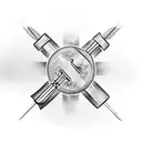 three crosses baseball bat as the cross tattoo design idea