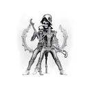 Filigree and Grim Reaper tattoo design idea