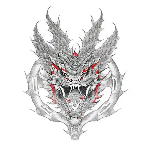 red Dragon tattoo design idea