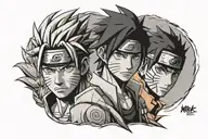 Naruto and sasuke tattoo design idea