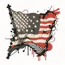 Washington DC flag  tattoo design idea