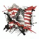 Washington DC flag  tattoo design idea