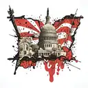 Washington DC flag  tattoo design idea