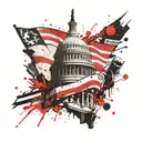 Washington DC flag  tattoo design idea