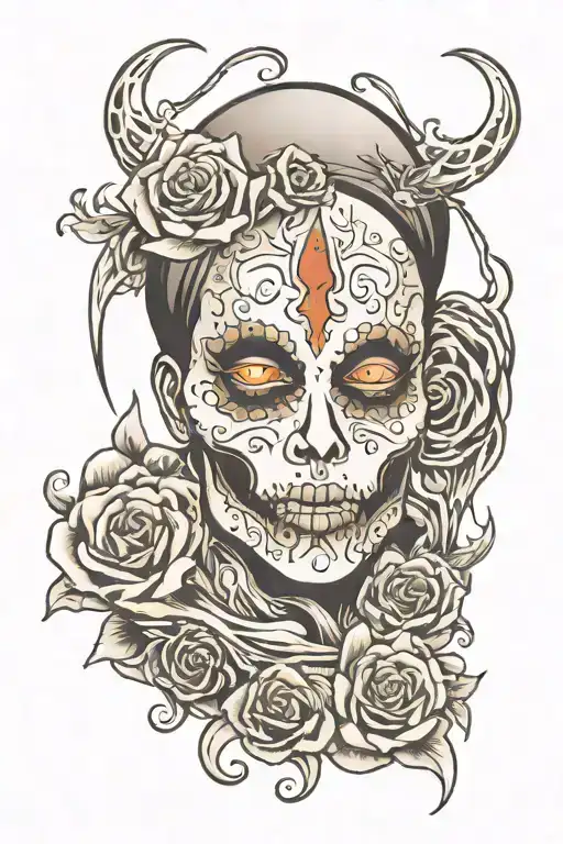 Ghost face tattoo tattoo design idea