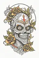 Ghost face tattoo tattoo design idea