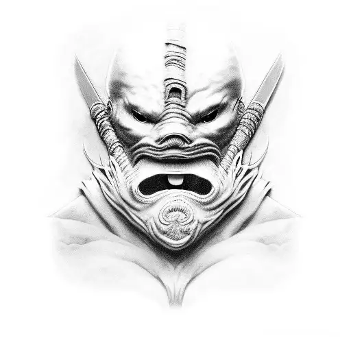 see no evil, hear no evil, speak no evil using kenshi from mortal kombat tattoo design idea
