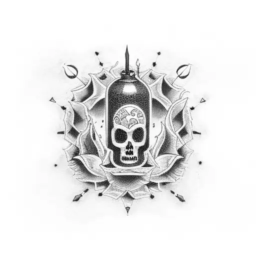 candles to represent parents death tattoo design idea