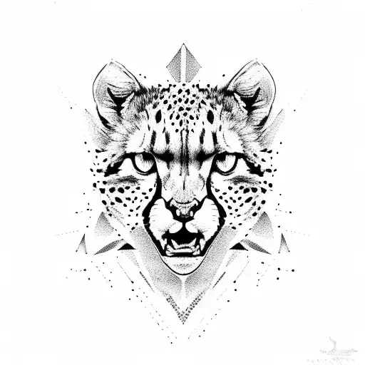 cheetah  tattoo design idea