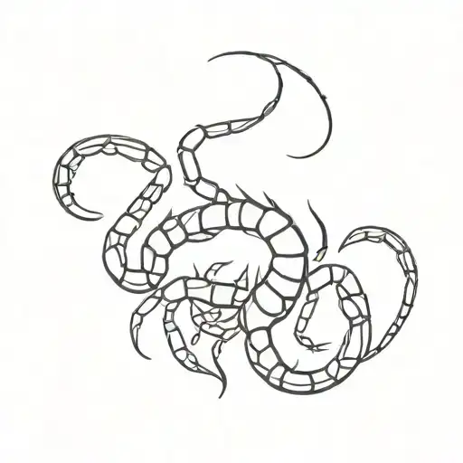 scorpion with 1111 numbers tattoo design idea