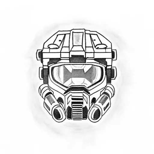 master chief xbox tattoo design idea