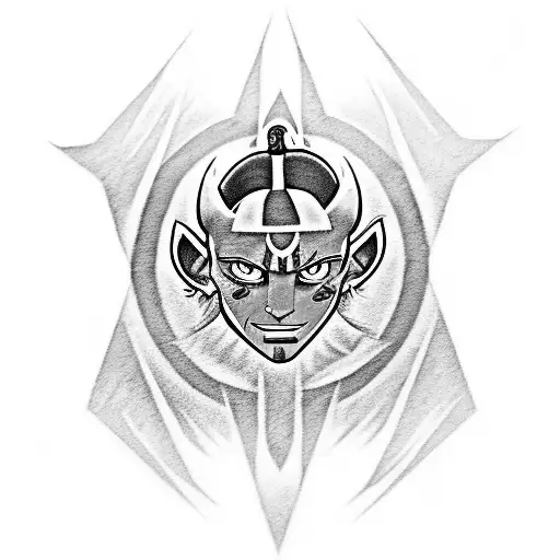 avatar the last air bender in gothic style  tattoo design idea