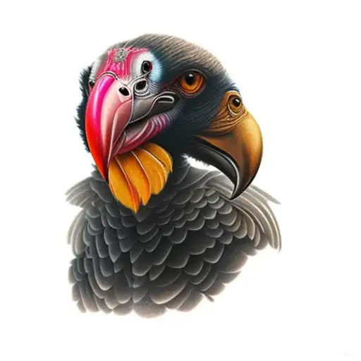 a vulture tattoo design idea