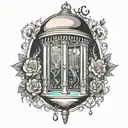 fancy shower in a bathroom  tattoo design idea