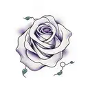 Purple Rose tattoo design idea
