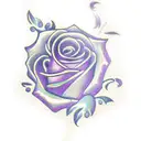 Purple Rose tattoo design idea