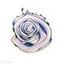 Purple Rose tattoo design idea