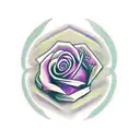 Purple Rose tattoo design idea
