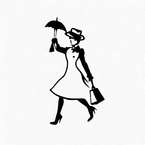 Mary Poppins tattoo design idea