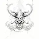 baphomet demon tattoo design idea