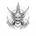 baphomet demon tattoo design idea