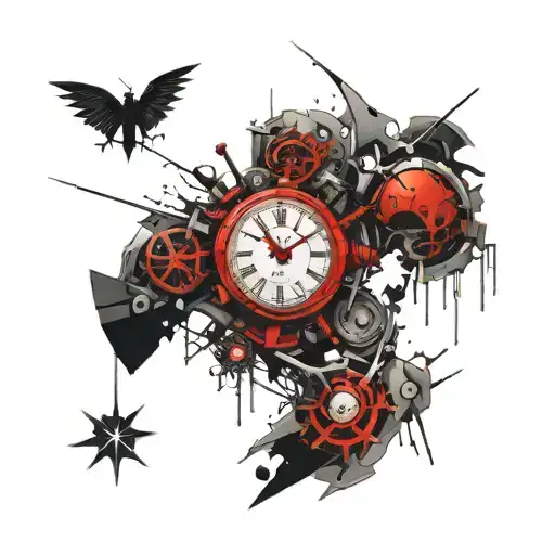 time, Chrono trigger, clock tattoo design idea