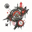 time, Chrono trigger, clock tattoo design idea