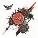 time, Chrono trigger, clock tattoo design idea