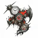 time, Chrono trigger, clock tattoo design idea