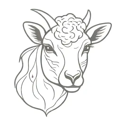 lamb head tattoo holding tattoo design idea