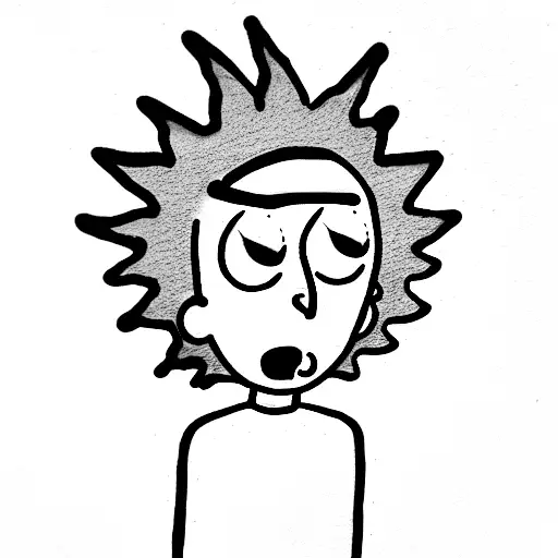 rick and morty tattoo design idea