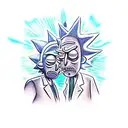 rick and morty tattoo design idea