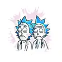 rick and morty tattoo design idea