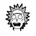rick and morty tattoo design idea