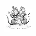 tom and jerry tattoo design idea