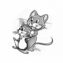 tom and jerry tattoo design idea