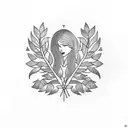 Laurel wreath tattoo design idea