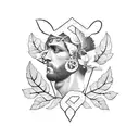 Laurel wreath tattoo design idea