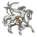 CENTAUR WITH BOW AND ARROW tattoo design idea